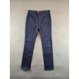 Julien David Pants Mens Small 30x30 Navy Chino Stretch Waist Made In Japan